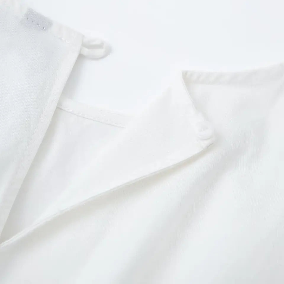 Kucho Black / White Gathered Shirt