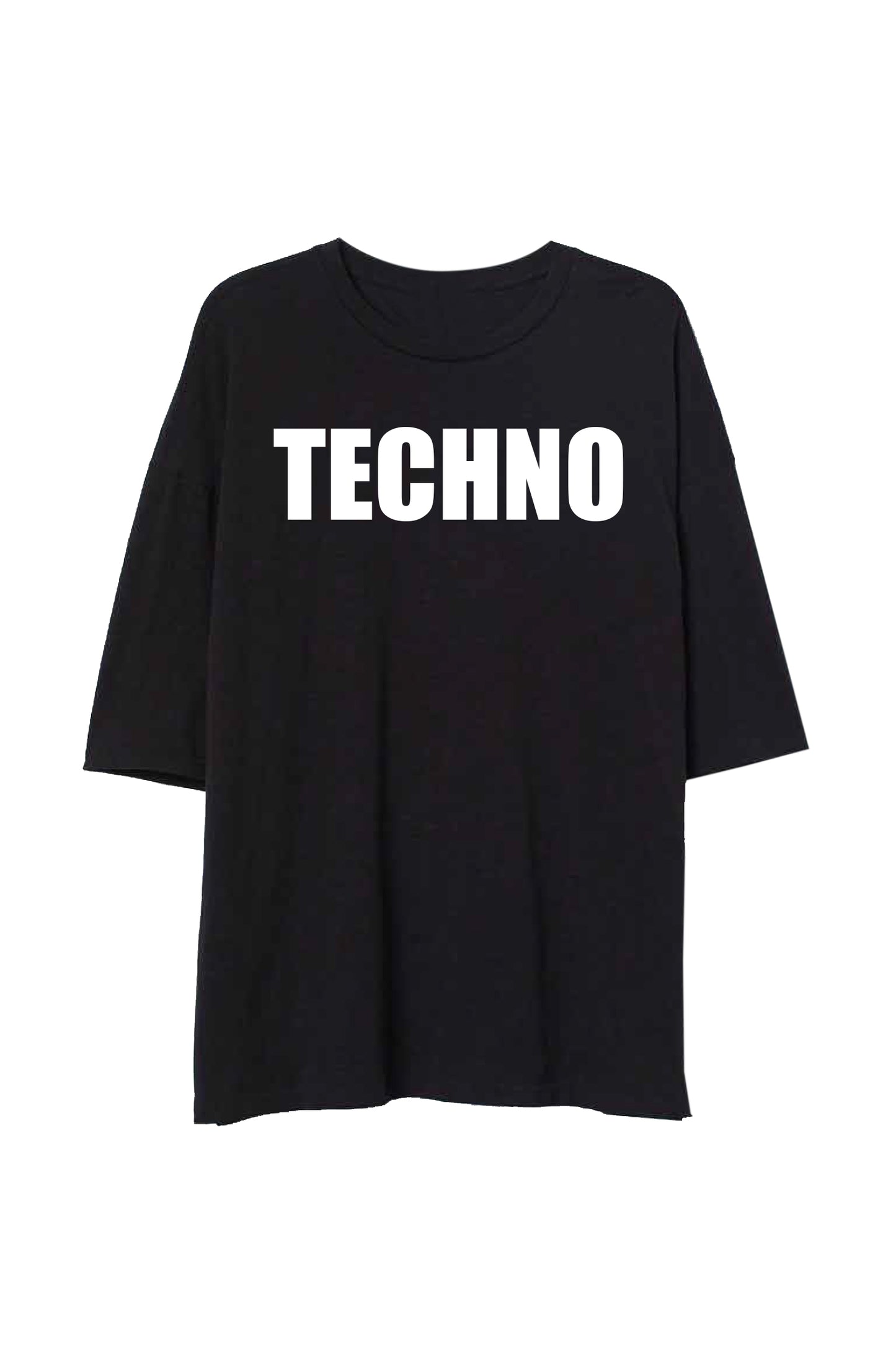 Kucho Black Cool TECHNO T-Shirt Oversized