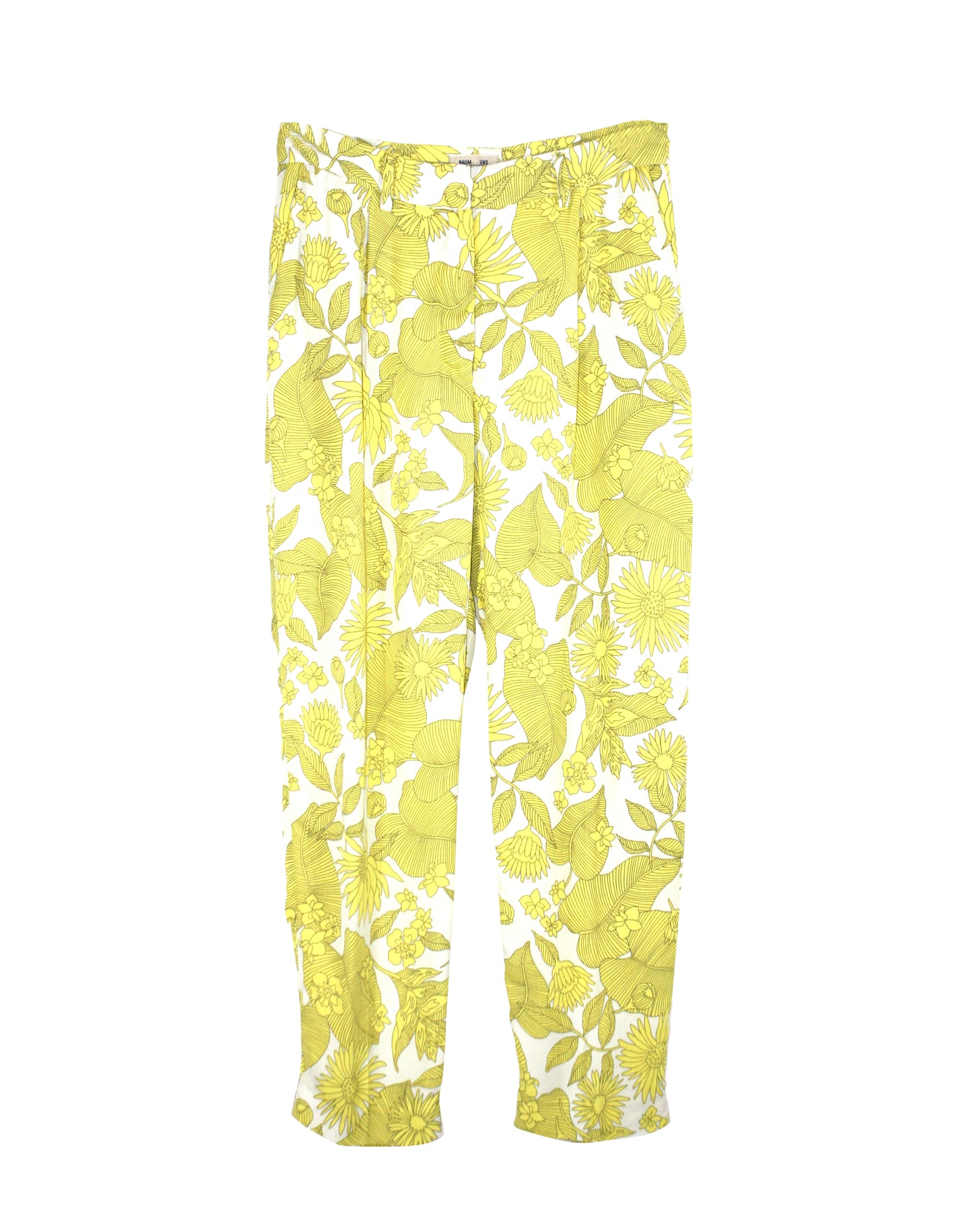 Kucho Yellow Floral Trousers - pre-loved